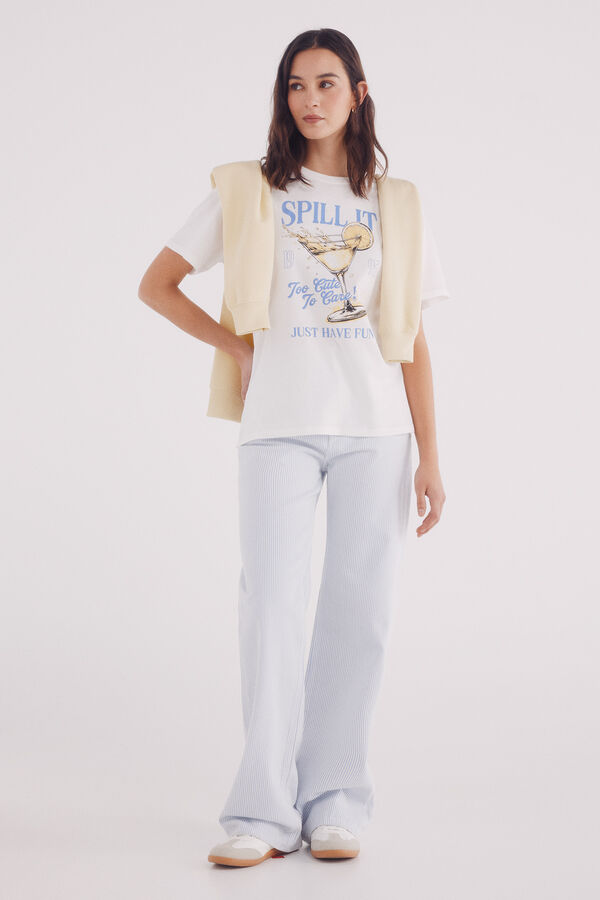 Springfield Camiseta gr&aacute;fica blanco