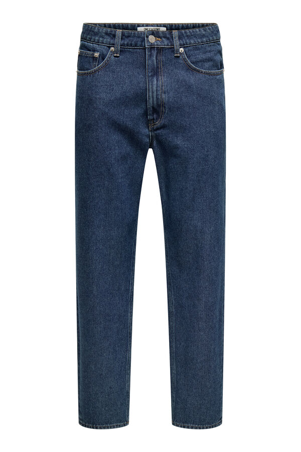 Only & Sons Cal&ccedil;a jeans reta azul