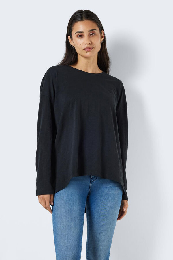 Noisy May T-shirt comprida manga comprida preto