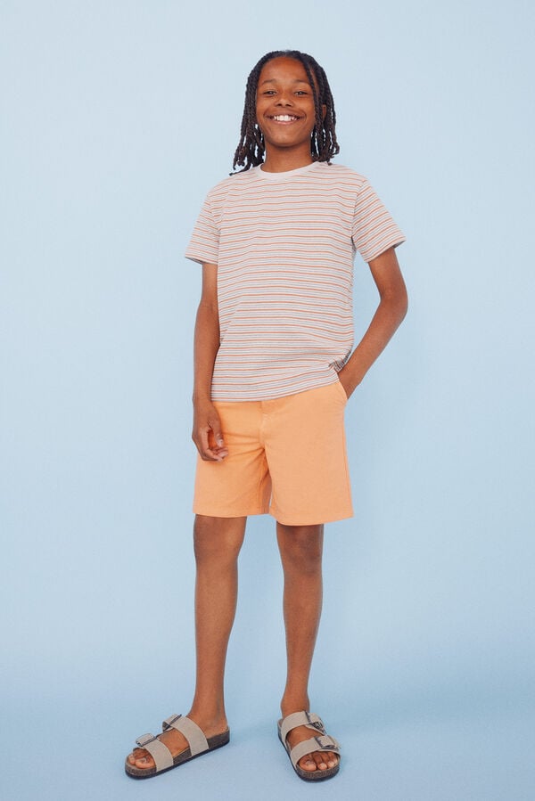 Springfield Kids Camiseta multiraya ni&ntilde;o beige