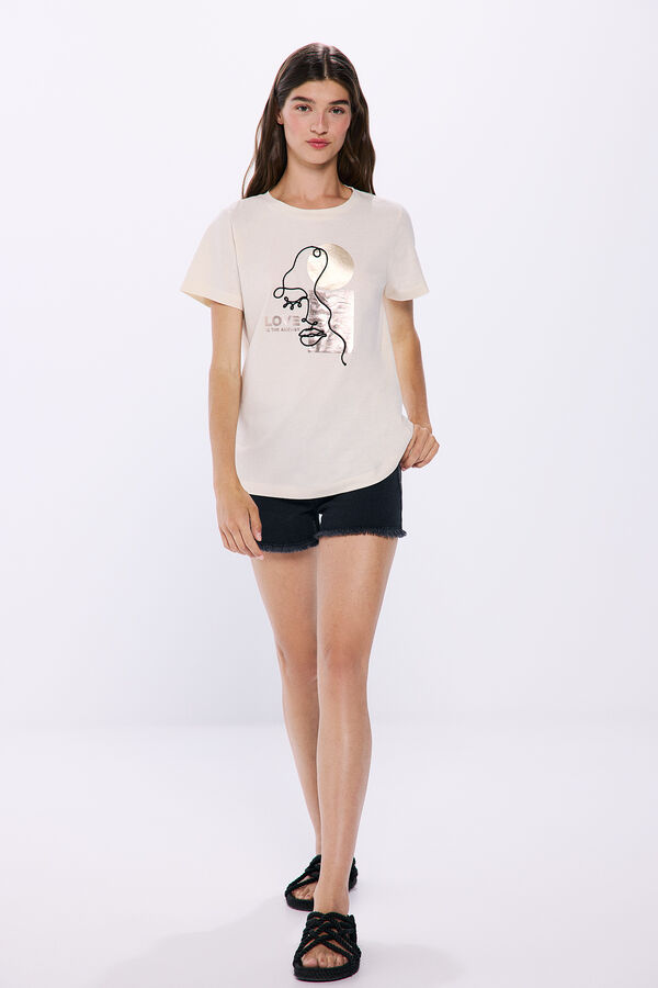 Springfield T-shirt "Love is the answer" castanho