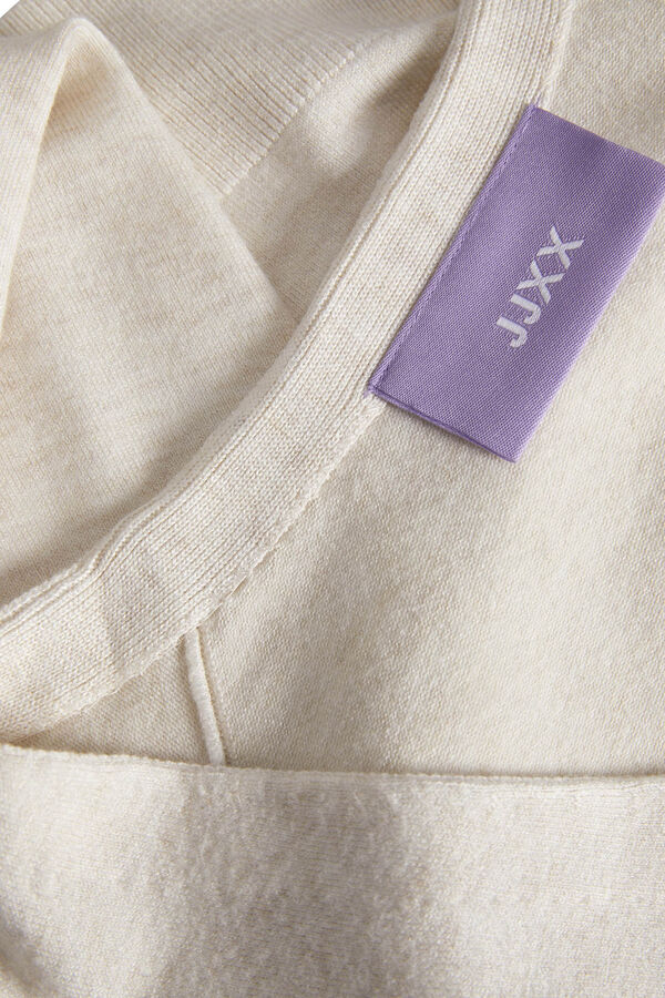 Jack & Jones C&aacute;rdigan crop de punto fino blanco