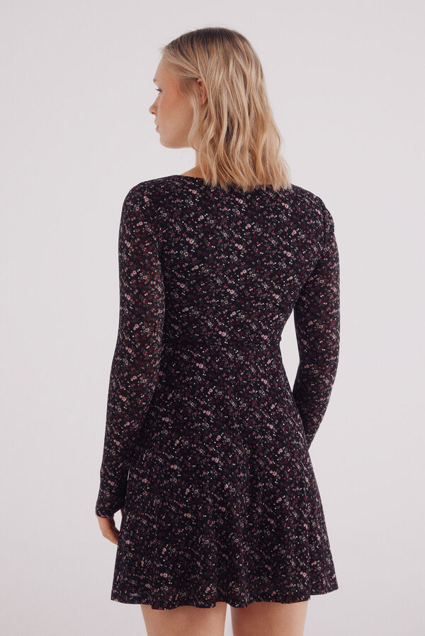 Springfield Vestido curto estampado preto