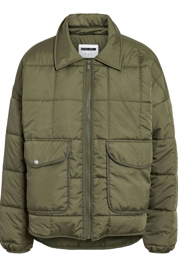 Noisy May Chaqueta acolchada ligera con cremallera verde