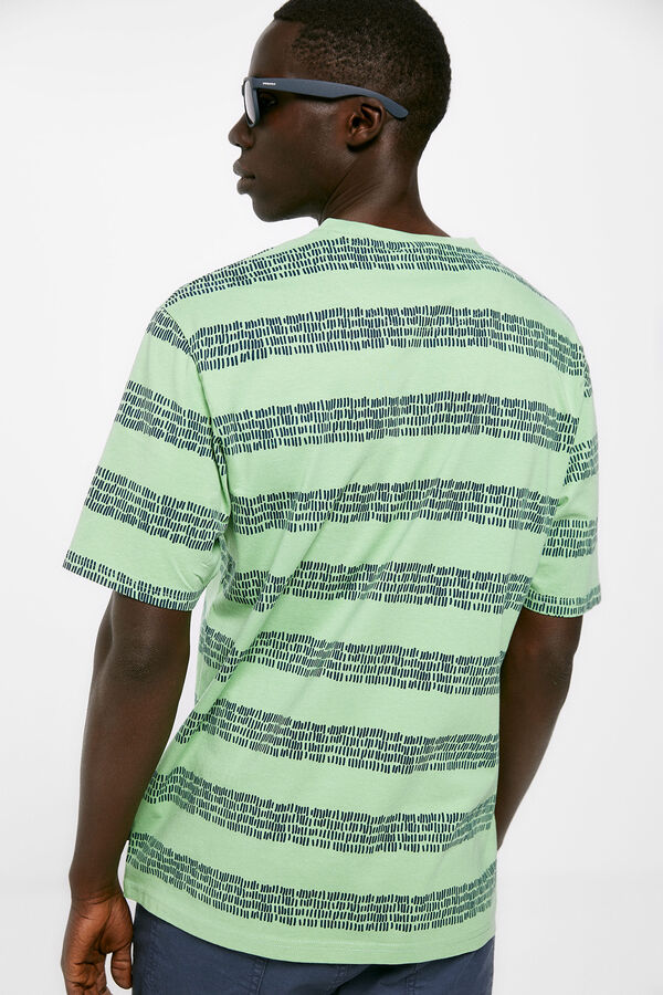 Springfield Camiseta raya textura verde