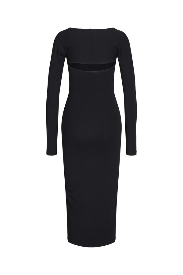 Jack & Jones Vestido midi manga comprida de mulher preto