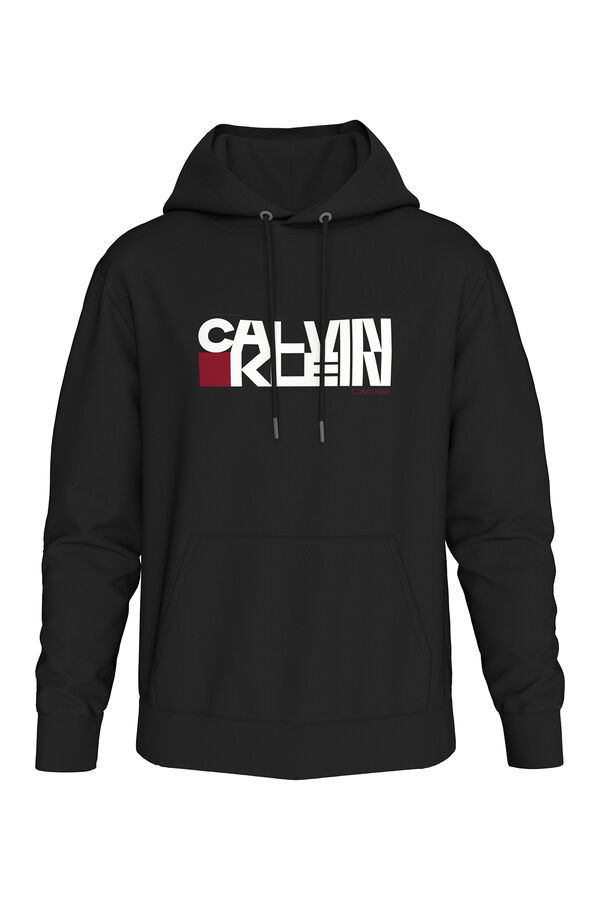 CK Jeans Sudadera con capucha y gr&aacute;fico negro