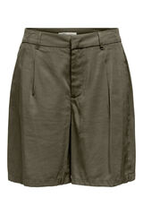 Only Bermuda loose fit con pinzas gris