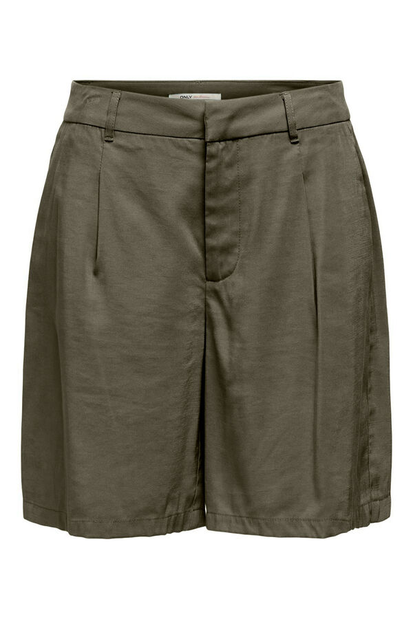 Only Bermuda loose fit con pinzas gris