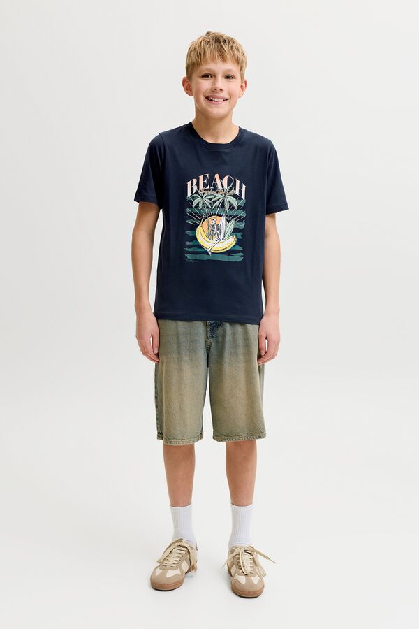 Jack & Jones Junior T-shirt de manga curta estampada azul