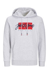 Jack & Jones Sweatshirt com capuz e ajuste padr&atilde;o branco