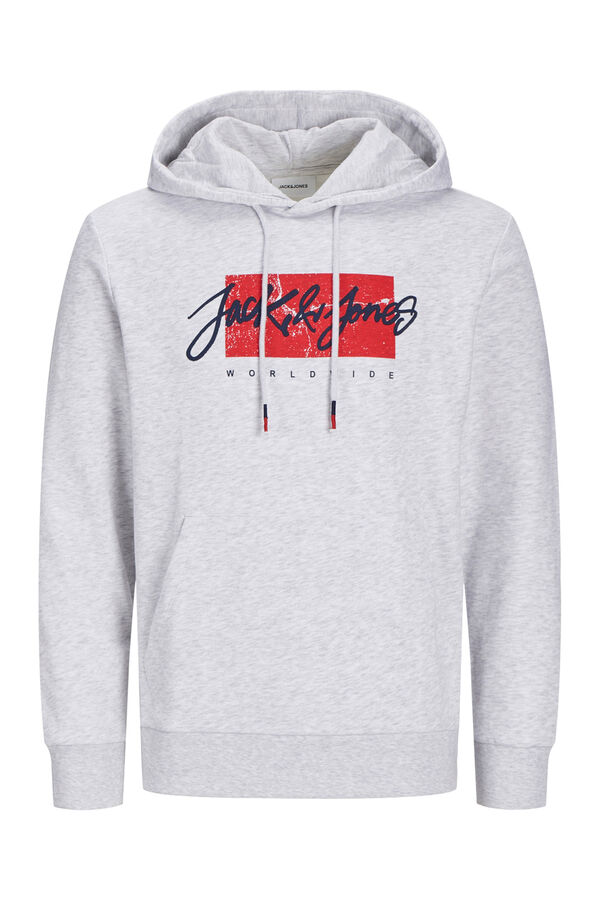 Jack & Jones Sweatshirt com capuz e ajuste padr&atilde;o branco