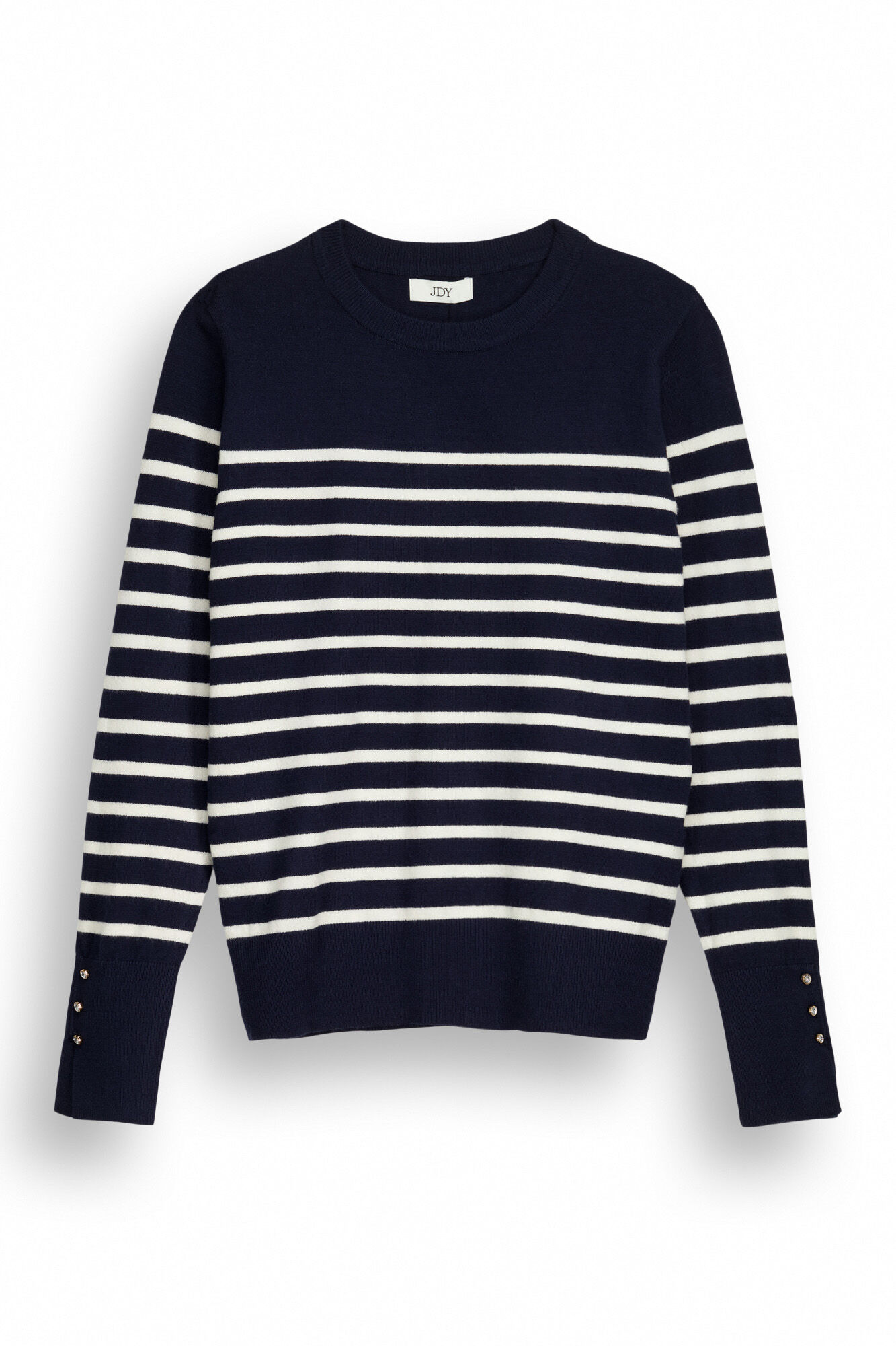 JDY Camisola de manga comprida e gola redonda 