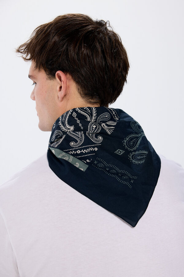 Springfield Pa&ntilde;uelo algod&oacute;n paisley azul
