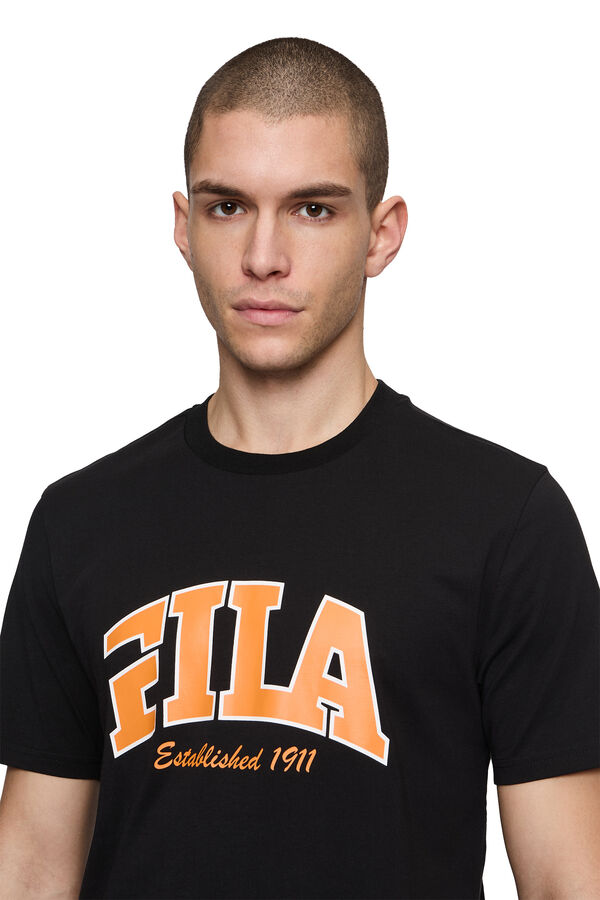 Fila T-shirt de homem de manga curta preto