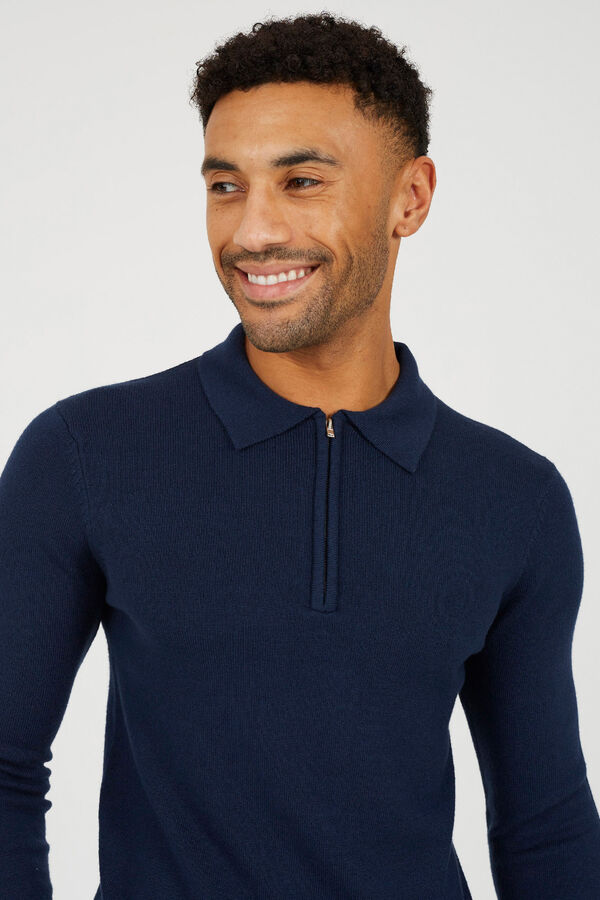 Brave Soul Polo de malha azul