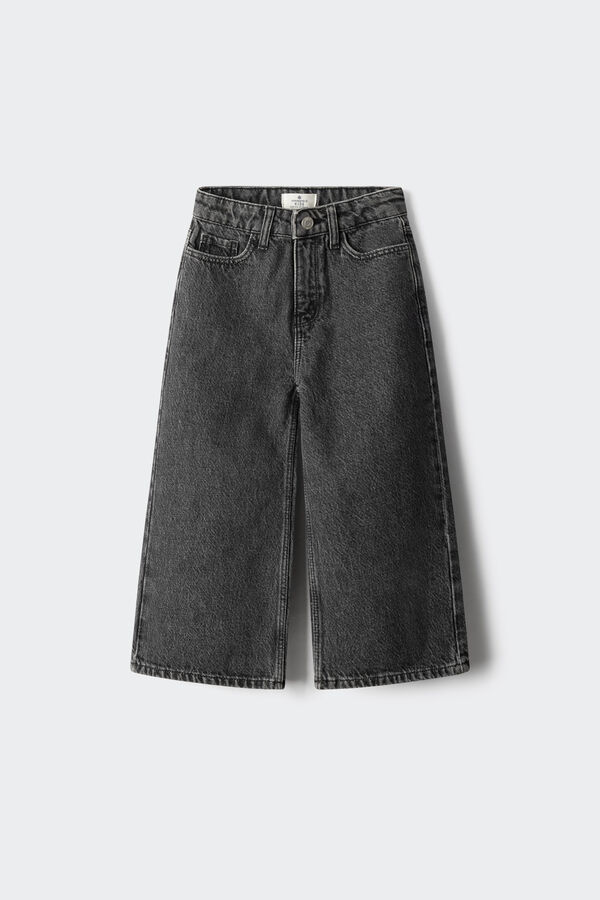 Springfield Kids Pantal&oacute;n denim culotte ni&ntilde;a gris