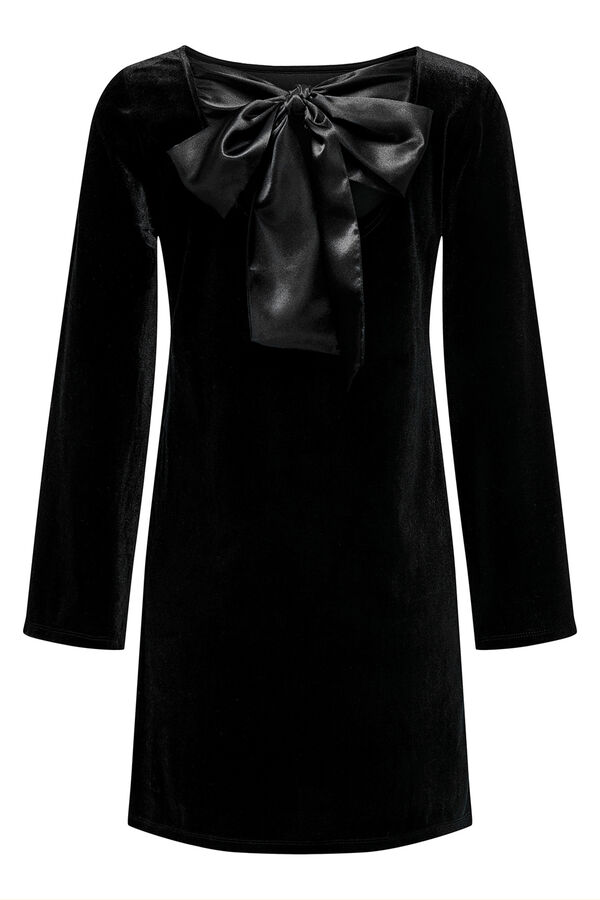 JDY Vestido curto de veludo preto