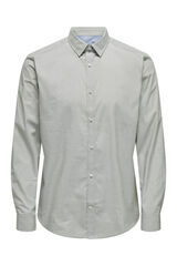 Only & Sons Camisa de hombre slim fit gris