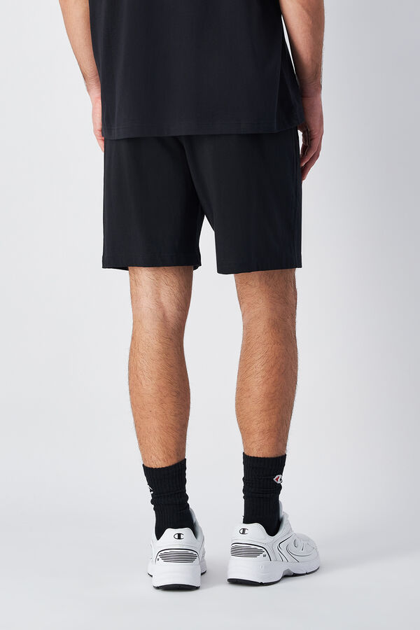 Champion Bermudas masculinas de algod&atilde;o preto