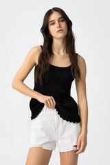 Tiffosi Top perfurado preto