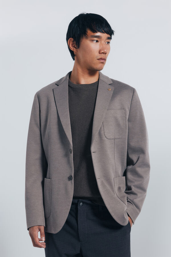 Springfield Blazer olho de p&aacute;ssaro cru