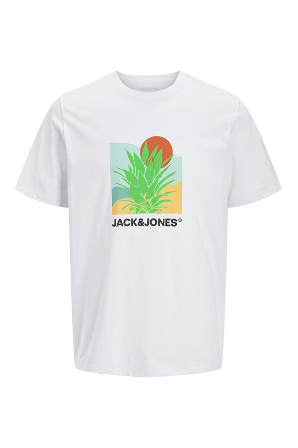Jack & Jones Camiseta regular fit estampada blanco