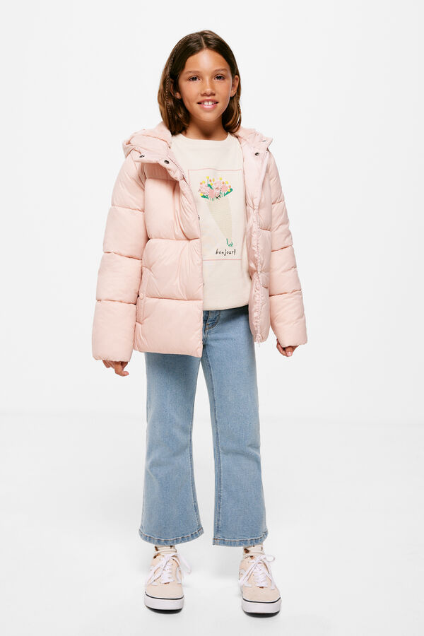 Springfield Casaco acolchoado para menina rosa