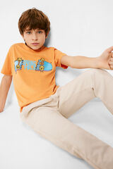 Springfield Kids Camiseta print skate ni&ntilde;o naranja