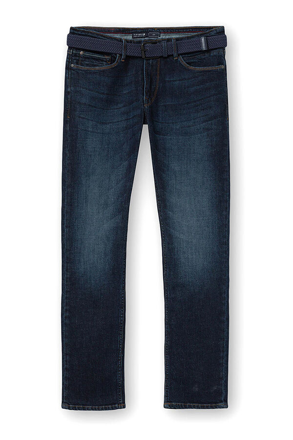 Tiffosi Jeans Leo Comfort Fit con Cintur&oacute;n azul