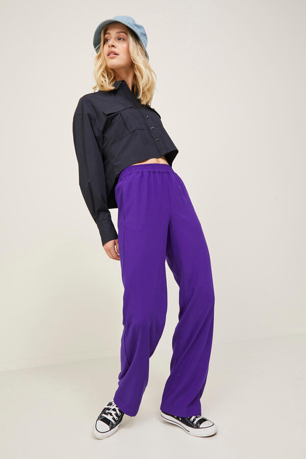 Jack & Jones Pantal&oacute;n fit regular morado/lila