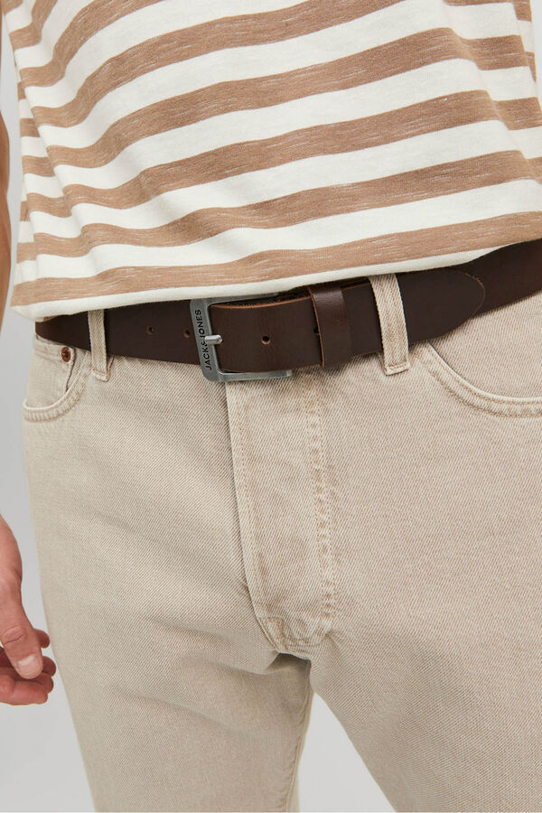 Jack & Jones Cinto b&aacute;sico pele castanho