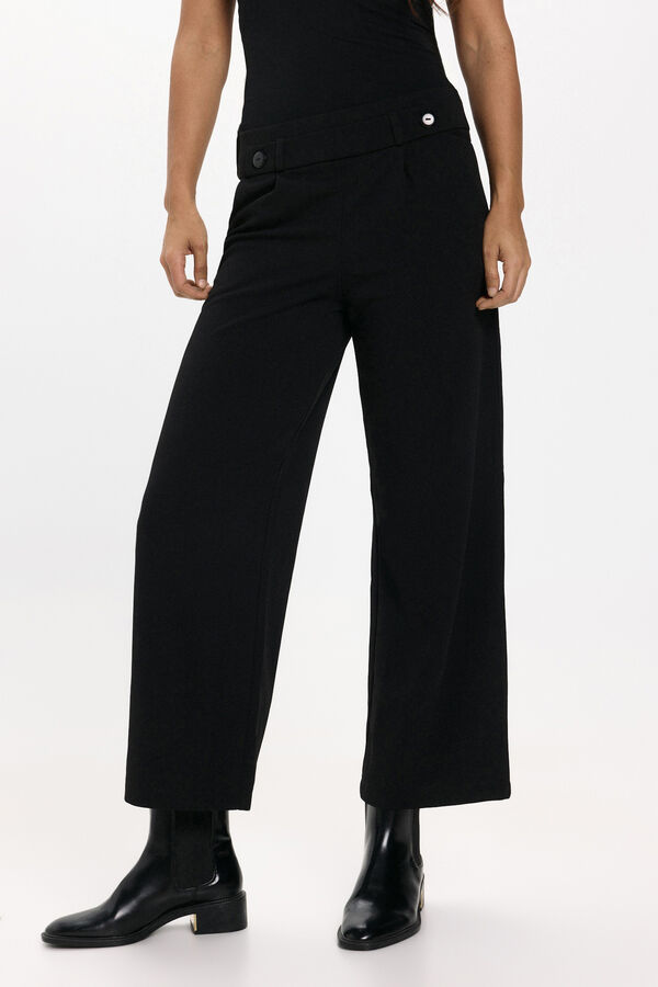 JDY Pantal&oacute;n largo wideleg negro