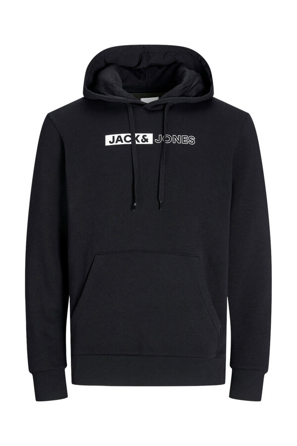 Jack & Jones Sudadera est&aacute;ndar fit capucha negro