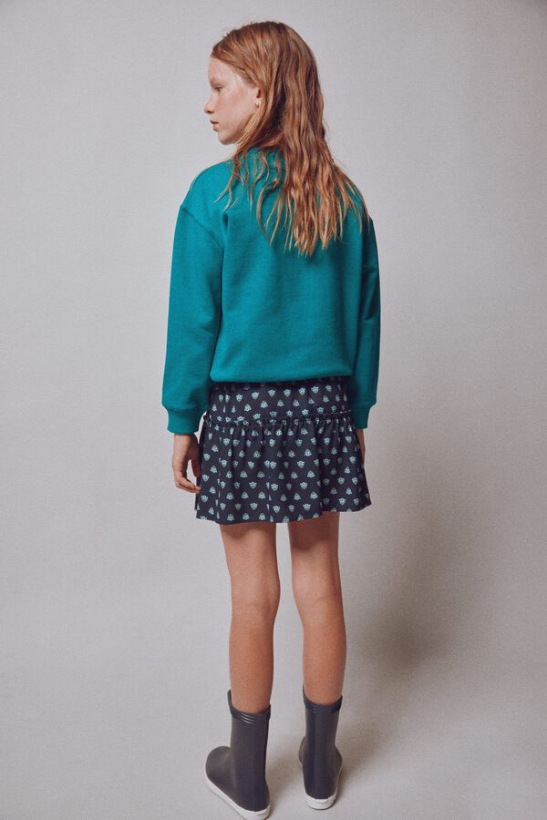 Springfield Kids Saia flores para menina azul