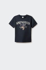 Springfield Kids Camiseta Logo SPF ni&ntilde;o azul
