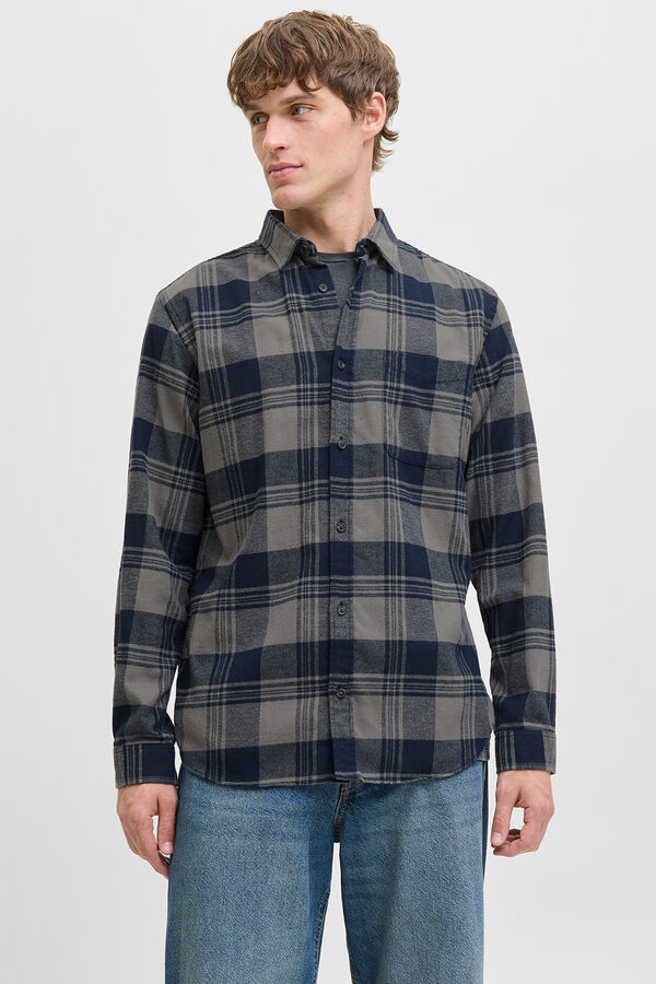 Jack & Jones Camisa regular fit cuadros azul
