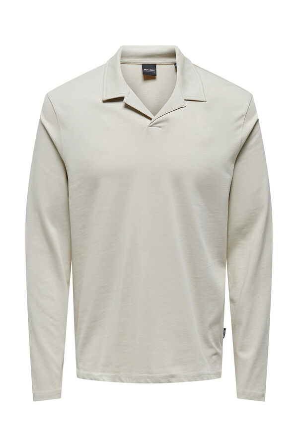 Only & Sons Camiseta cuello polo gris