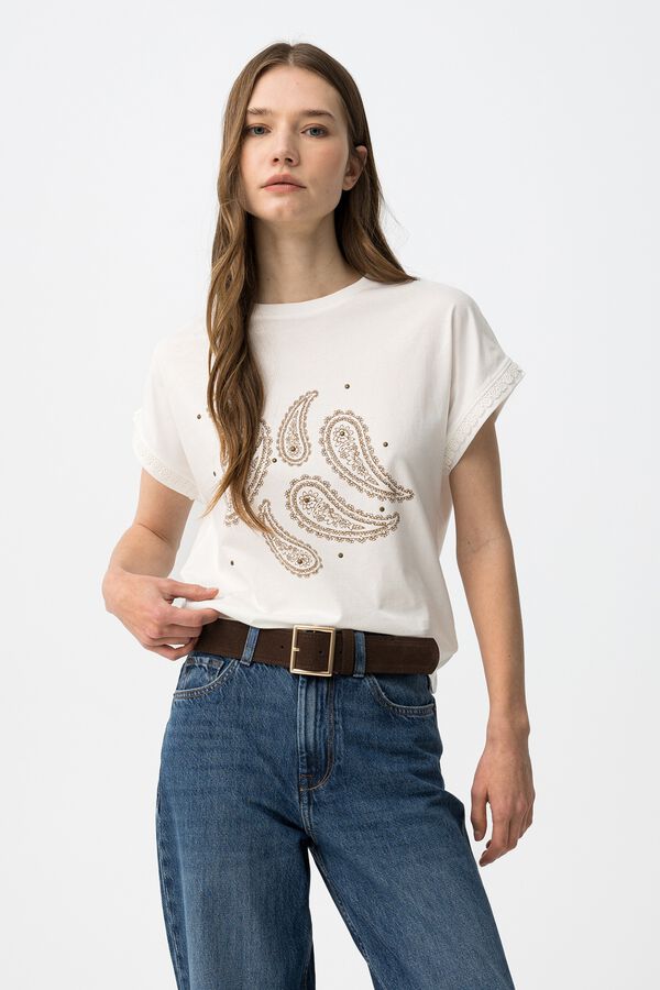 Tiffosi Camiseta Paisley marfil
