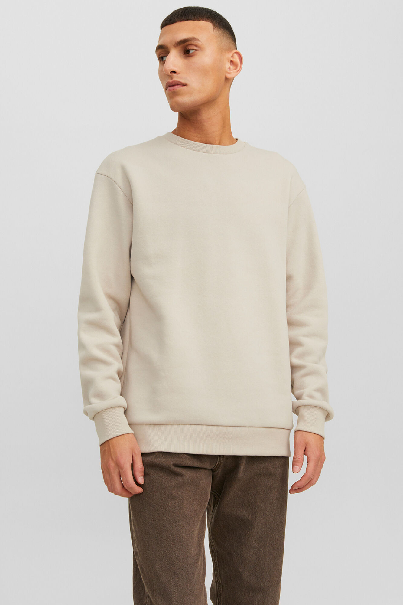 Jack & Jones Sweatshirt b&aacute;sico com gola redonda