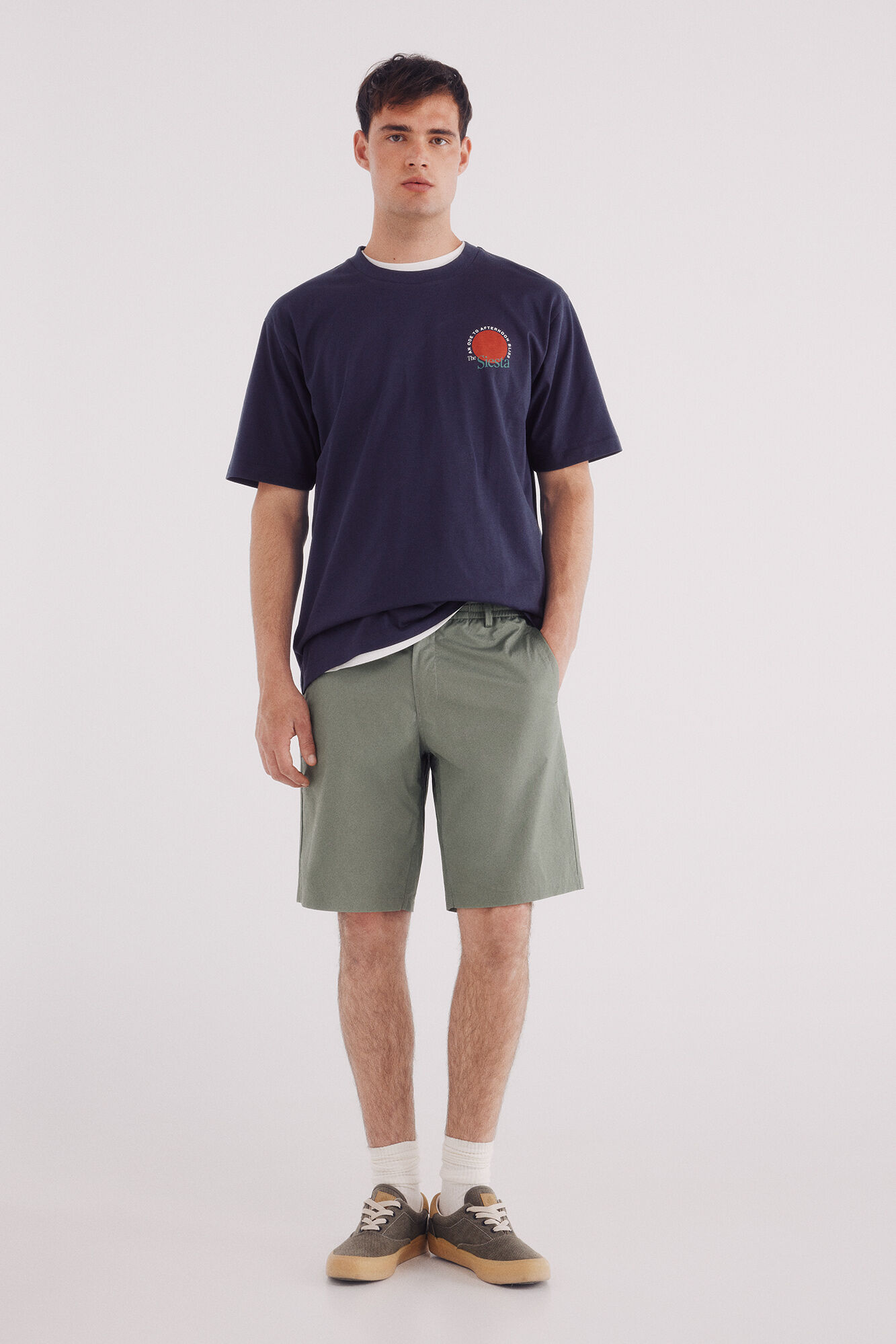 Springfield Bermuda popel&iacute;n comfort fit