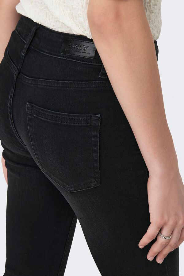 Only Jeans Flare Tiro Alto negro