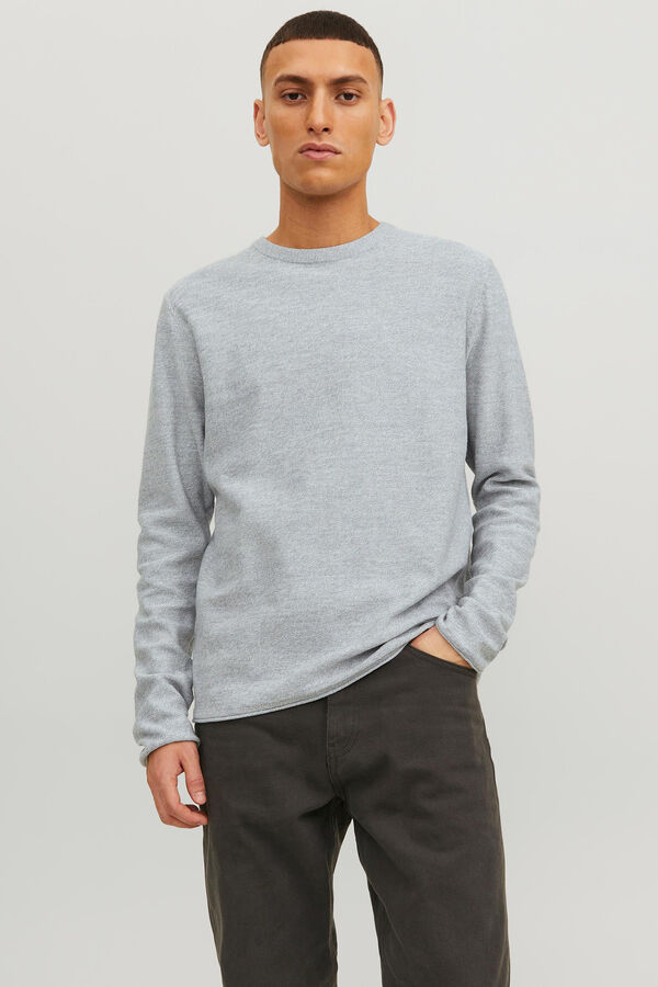 Jack & Jones Jersey punto fino gris