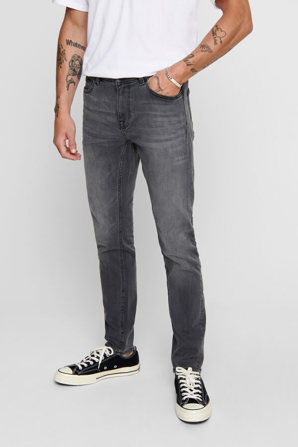 Only & Sons Jeans skinny fit gris
