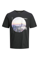 JJ REBEL Camiseta regular fit estampada negro
