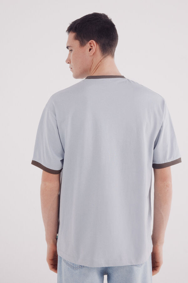 Springfield Camiseta contraste stay wild azul