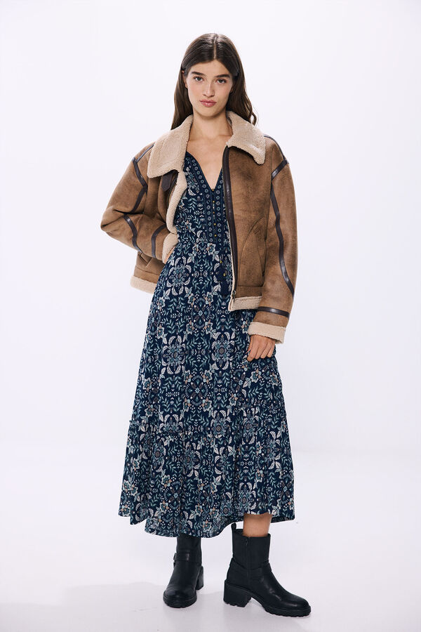 Springfield Vestido midi t&uacute;nica estampado azul