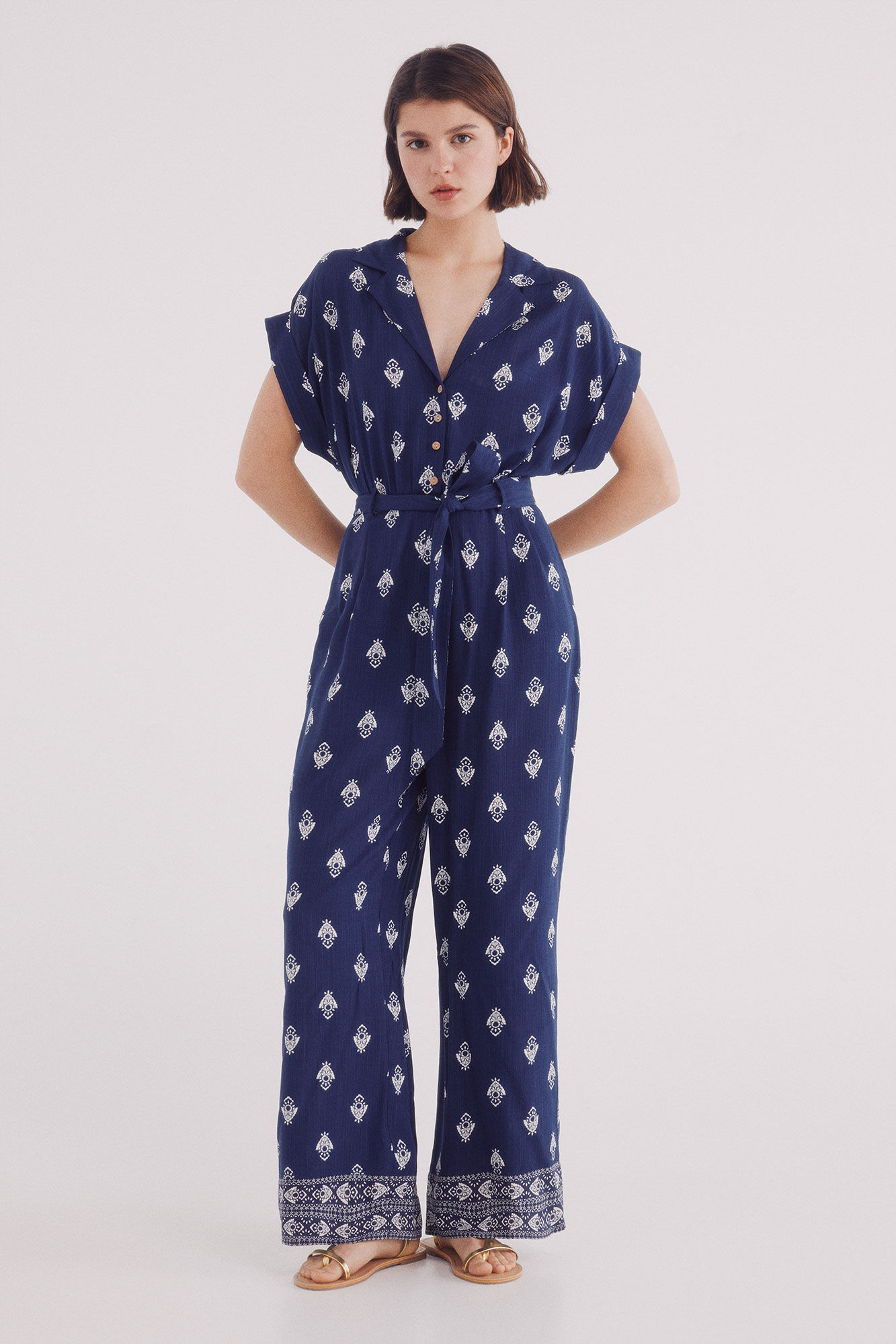 Springfield Mono camisero largo estampado