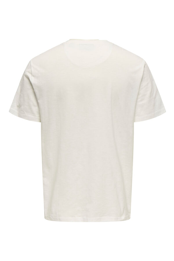Only & Sons Camisola de manga curta com bolso branco