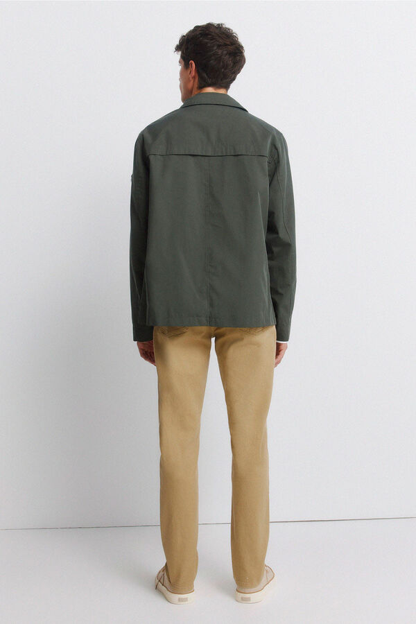 Springfield Pantal&oacute;n 5 bolsillos lavado slim fit beige